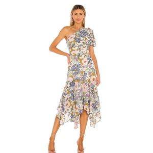 Santorini Dress in Off White Retro Floral by ASTR the Label